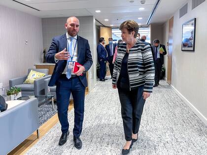 ARCHIVO.- Guzmán y Georgieva en el FMI