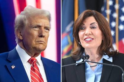 (Archivo) La gobernadora de Nueva York, Kathy Hochul, cruzó a Donald Trump por su proyecto de ley