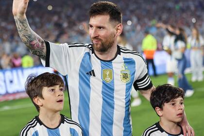 ARCHIVO-. Los hijos de Messi brillaron en el estadio del Inter de Miami