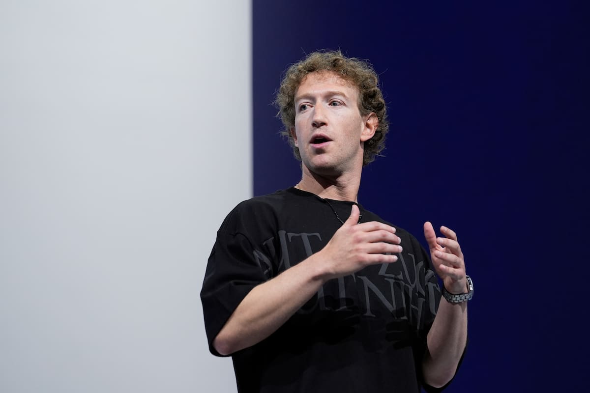 ARCHIVO - Mark Zuckerberg habla sobre los lentes Orion AR durante la conferencia Meta Connect el 25 de septiembre de 2024, en Menlo Park, California. (AP Foto/Godofredo A. Vásquez, archivo)