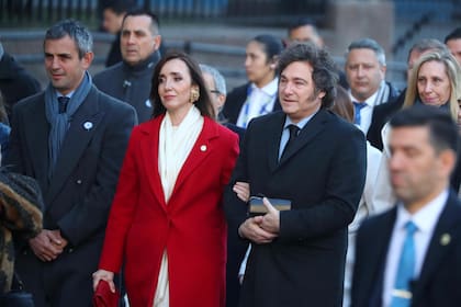 ARCHIVO.- Martín Menem, Victoria Villarruel y Javier Milei
