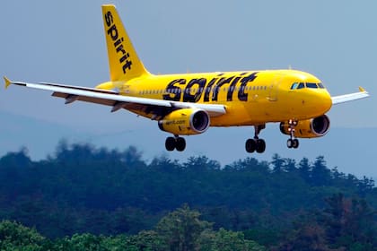 ARCHIVO - Un Airbus 319 de la aerolínea Spirit
(AP Foto/Charles Krupa, archivo)