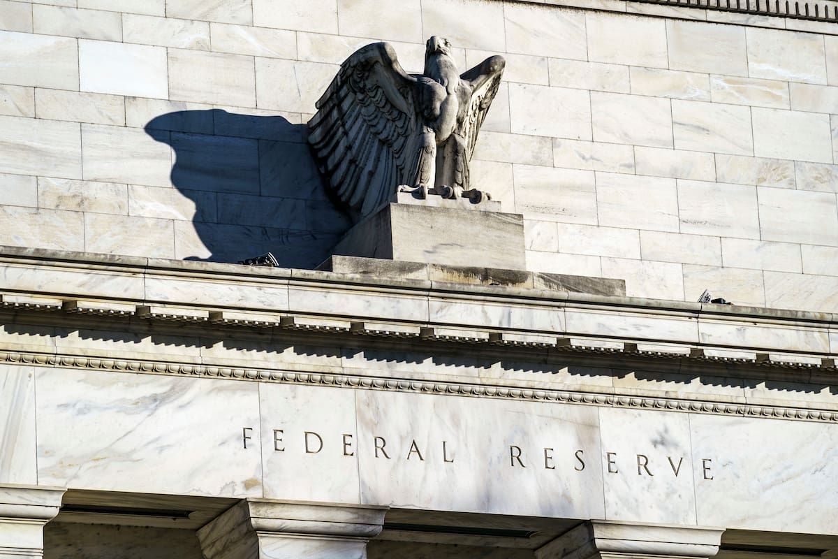 ARCHIVO - Un detalle del edificio de la Reserva Federal de Estados Unidos en Washington, el 16 de noviembre de 2020. (AP Foto/J. Scott Applewhite, Archivo)