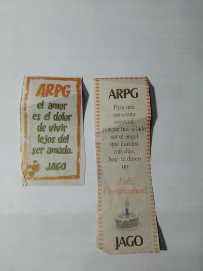 Archivos de unas publicaciones de un diario de San Juan que él organizaba desde Buenos Aires para sorprenderla.
