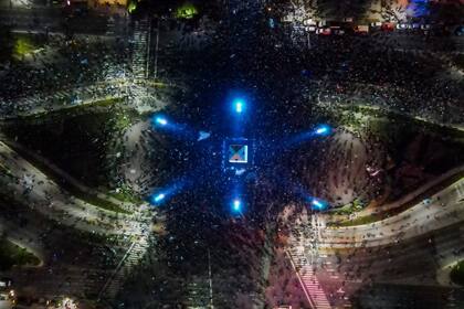 Argentina Campeon Copa America 2021. Festejos en Obelisco