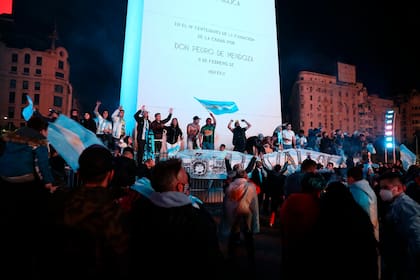 Argentina Campeon Copa America 2021. Festejos en el Obelisco