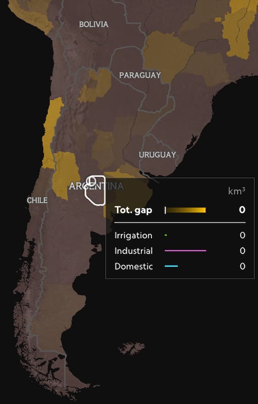 Argentina en el Mapa mundial del agua