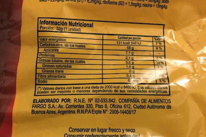 Argentina. La información nutricional que aporta cada alimento en general está impresa en el reverso del paquete y no siempre es de fácil interpretación
