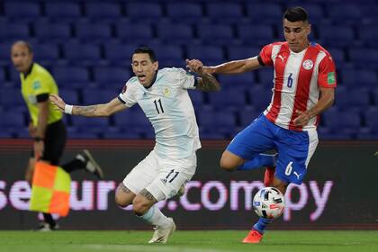 Di María volvió a jugar en la selección argentina después de 16 meses de ausencia