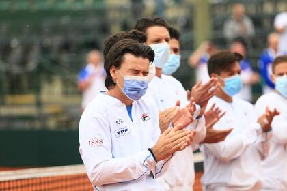 Guillermo Coria, en su estreno como capitán del equipo argentino