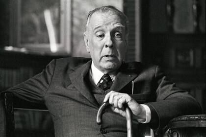 Argentine writer and poet Jorge Luis Borges (1899-1986) at his office in the old National Library building, in downtown Buenos Aires, in 1973. Borges directed the Argentine National Library from 1955 to 1973, before resigning after the Peronist party regained power. (Photo by Horacio Villalobos/Corbis via Getty Images)