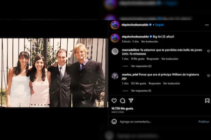 Ariel Ansaldo compartió una foto de su juventud y causó grandes repercusiones (Foto Instagram @elquinchodeansaldo)