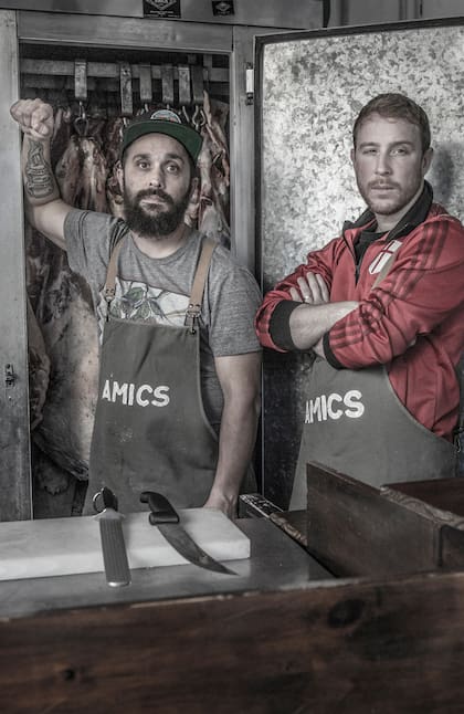 Ariel Argomaniz y Mariano Cafarelli, amigos desde chicos, ahora comparten Amics, su carnicería palermitana