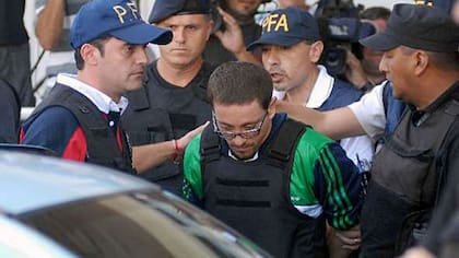 Ariel Luna, cuando fue condenado en 2011 por el asesinato de Gonzalo Acro