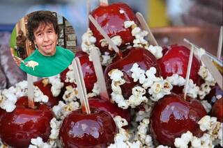 Ariel Rodríguez Palacios enseña a hacer manzanas caramelizadas con pochoclos