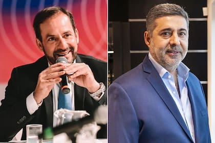 Ariel Sujarchuk, intendente de Escobar, y Daniel Angelici