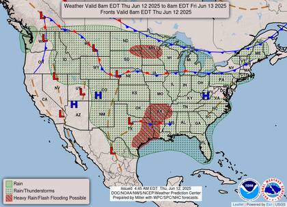 ArkLaTex en alerta: acumulados de 50 a 100 mm de lluvia aumentan riesgo de inundaciones
