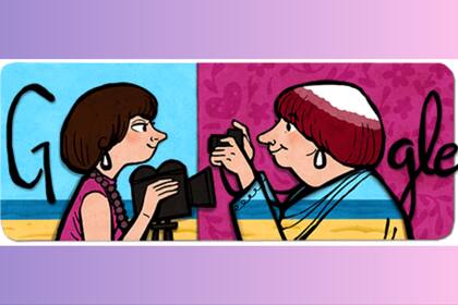 Arlette Varda, conocida como Agnès Vard fue homenajeada con un doodel (Foto: Captura de video)