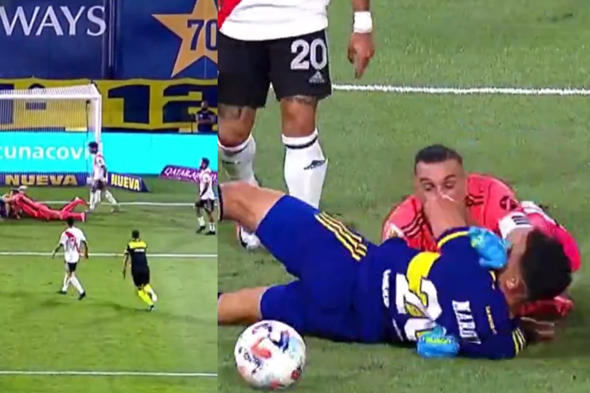 Armani le pega a Maroni en el rostro; el arquero de River debió ser expulsado