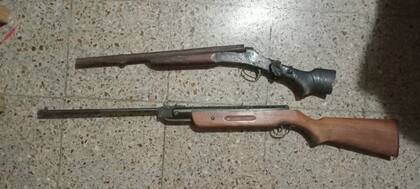 Armas de fuego incautadas en el allanamiento en Ciudad Oculta