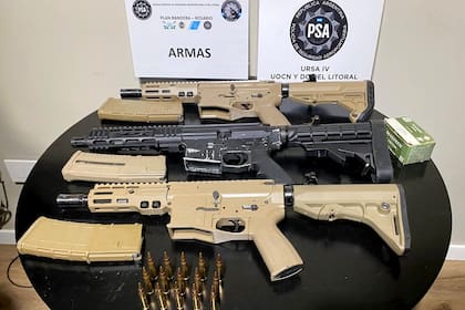 Armas decomisadas a una banda narco