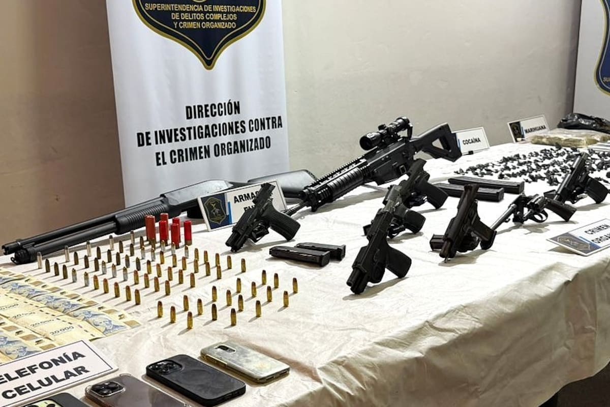 Armas, municiones, celulares y drogas secuestradas en Mar del Plata