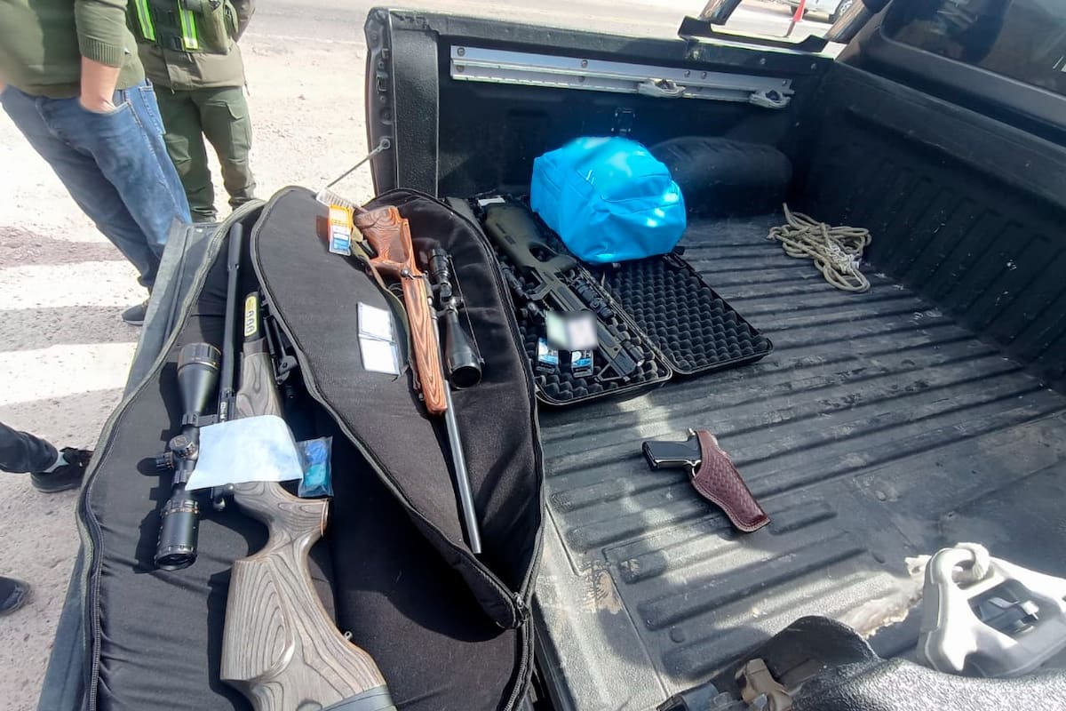 Armas y municiones incautadas por Gendarmería en Mendoza