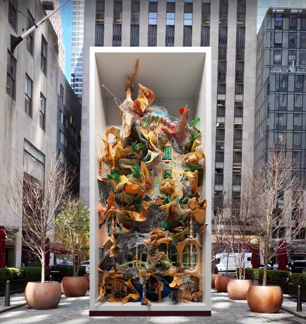 Arquitectura viva: Casa Batlló, obra de Refik Anadol exhibida en Rockefeller Center