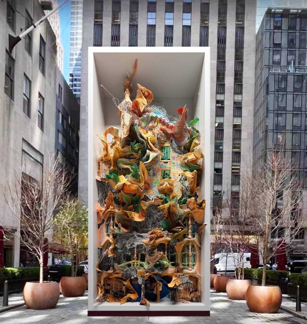 Arquitectura viva: Casa Batlló, obra de Refik Anadol exhibida en Rockefeller Center