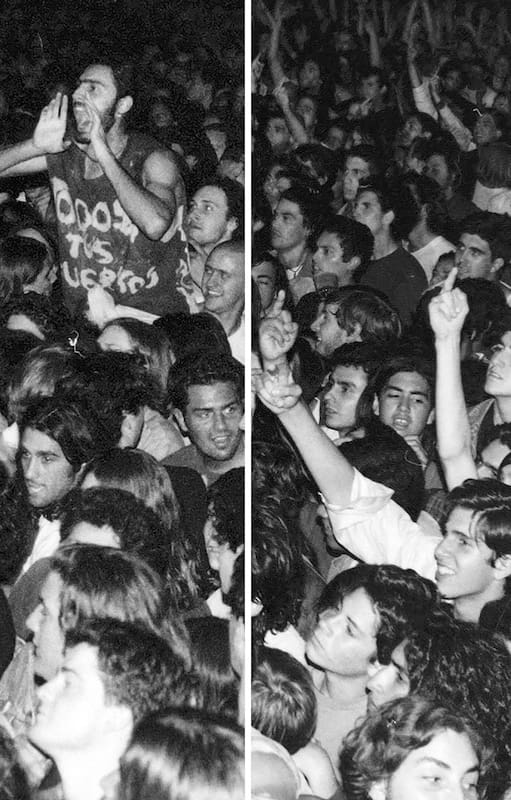 Arranca el recital de Calamity Jane en la cancha de Vélez y empiezan los problemas en la agitada noche del 30 de octubre de 1992
