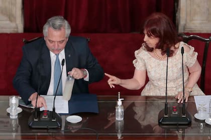 El gesto de Cristina Kirchner, en plena alocución de Alberto Fernández
