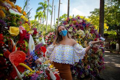 Arreglos florales en silletas de la Feria de las Flores de Medellín
