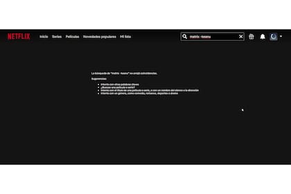 Arriba a la derecha de la pantalla se encuentra la barra de búsqueda, un recurso fundamental para encontrar los ajustes ocultos de Netflix