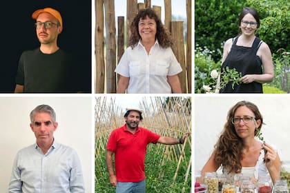 Arriba: Joaquín Ais, Gabriela Escrivá, Irina Khatsernova; abajo: Pablo López, Luciano Kunis, Tamara Fanta.