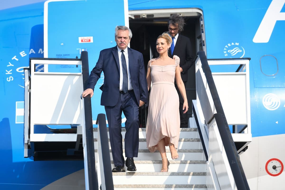 Arribo del presidente Alberto Fernández a Estados Unidos