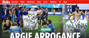 En Inglaterra piden sanciones y hay indignación por la "falta de nobleza" de la selección por la bandera de Malvinas
