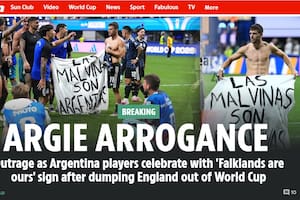 En Inglaterra piden sanciones y hay indignación por la "falta de nobleza" de la selección por la bandera de Malvinas