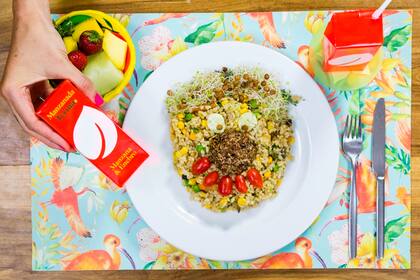 Arroz Integral con albóndigas de carne