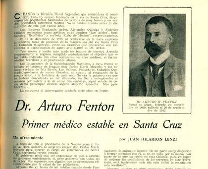 Arthur W. Fenton fue el primer médico de Santa Cruz