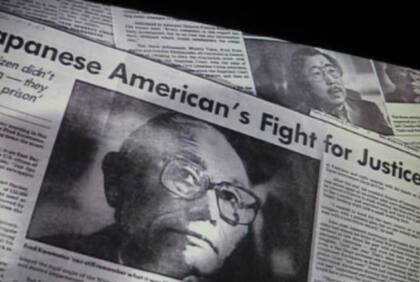 Artículo periodístico sobre Fred Korematsu que destaca su lucha por la justicia y su defensa de los derechos civiles en Estados Unidos