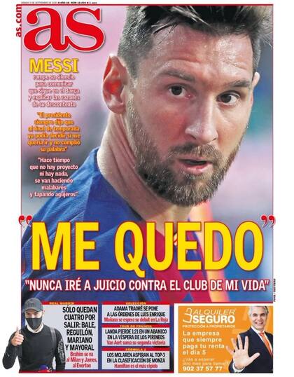 As, de Madrid: "Nunca iré a juicio contra el club de mi vida".
