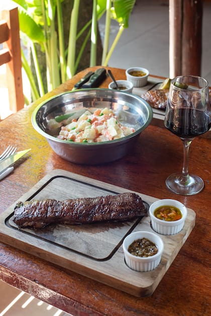 Asado argentino en Ilha Grande.