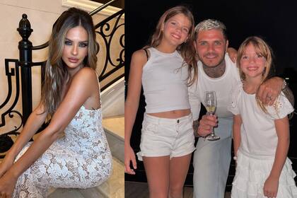 Aseguran que La China Suárez y Mauro Icardi pasaron las fiestas juntos con las hijas de él (Foto: Instagram @sangrejaponesa / @mauro_icardi)