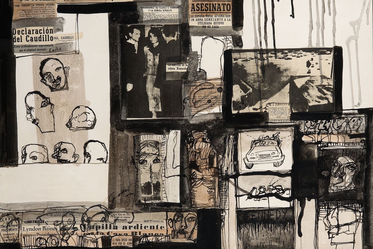 "Asesinato de J.F. Kennedy Acto II", una obra de Alberto Greco de 1964 entre los "greatest hits" de la galería Maman