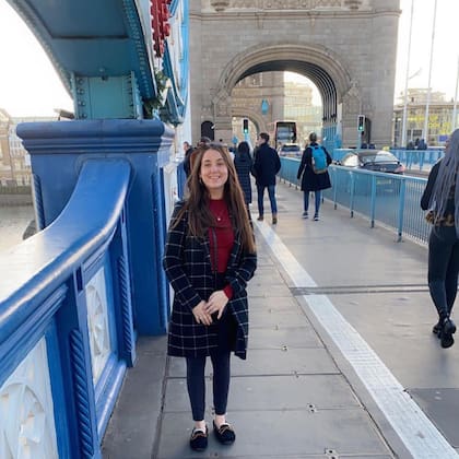 Ashley Wadsworth en su recorrido por Londres (Foto: Facebook)