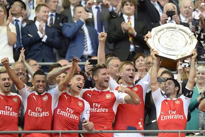 Así celebró Arsenal el título en la Community Shield