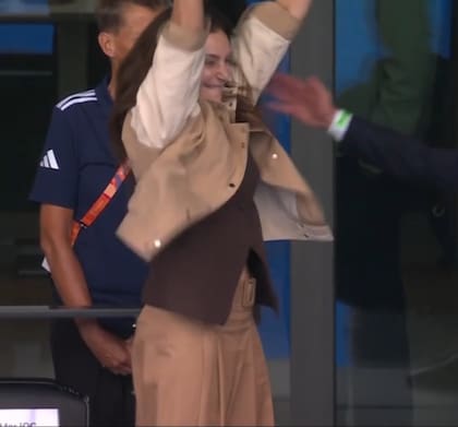 Así celebró Luciana Aymar el triunfo de Las Leonas (Foto: Captura de video)