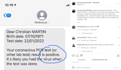 Así contó Christian Martin que se contagió de Covid