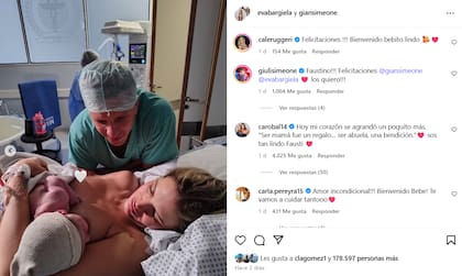 Así dieron a conocer Eva y Gianluca la llegada de Faustino
