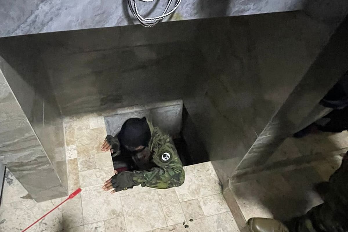 Así era el acceso al búnker en la lujosa casa donde estaba escondido "Fito"